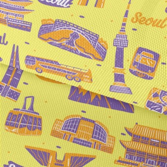 Famous Landmarks In South Kore Waterproof Oxford