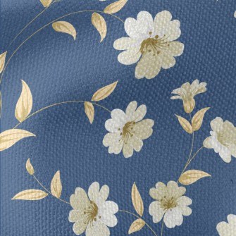 Elegant White Flowers Waterproof Canvas