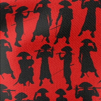 Japanese Swordsman Silhouette Waterproof Canvas