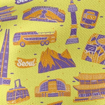 Famous Landmarks In South Kore Waterproof Canvas