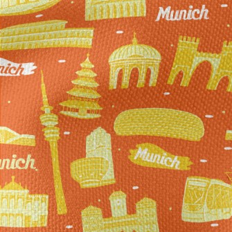 Famous Landmarks Of Munich Waterproof Canvas