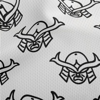 Japanese Samurai Helmet Athletic Mesh Flat Back