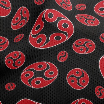 Traditional Magatama Symbol Athletic Mesh Flat Back