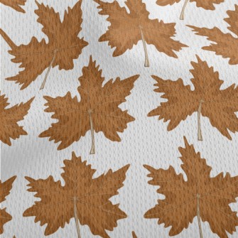Hand Drawn Autumn Maple Leaves Athletic Mesh Flat Back