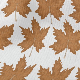 Hand Drawn Autumn Maple Leaves Terry