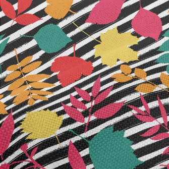 Watercolor Colored Leaves Performance Linen
