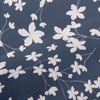 Spring Pink Cherry Blossoms Performance Linen