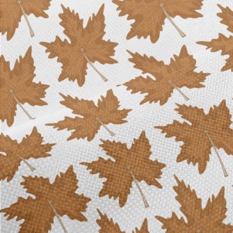 Hand Drawn Autumn Maple Leaves Performance Linen