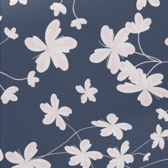 Spring Pink Cherry Blossoms Twill