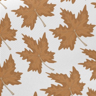 Hand Drawn Autumn Maple Leaves Twill