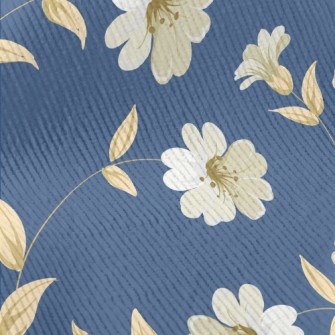 Elegant White Flowers Standard Corduroy