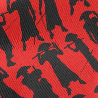 Japanese Swordsman Silhouette Standard Corduroy