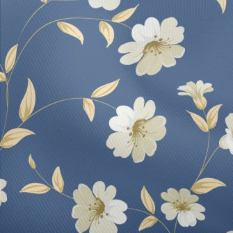 Elegant White Flowers Dobby