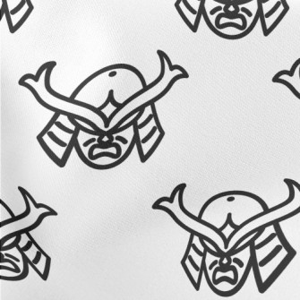 Japanese Samurai Helmet Stretch Ponte