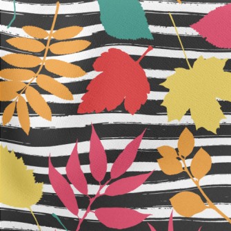 Watercolor Colored Leaves Stretch Ponte