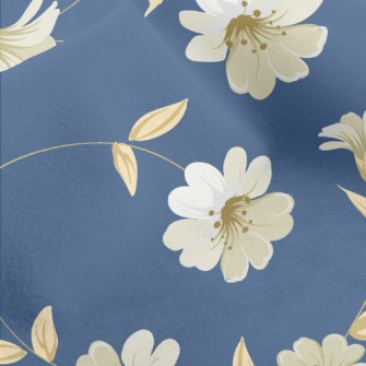 Elegant White Flowers Micro Fleece