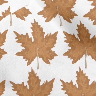 Hand Drawn Autumn Maple Leaves Micro Fleece