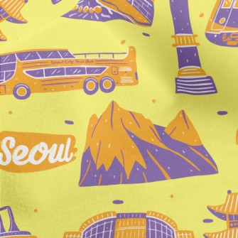 Famous Landmarks In South Kore Micro Fleece