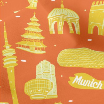 Famous Landmarks Of Munich Micro Fleece