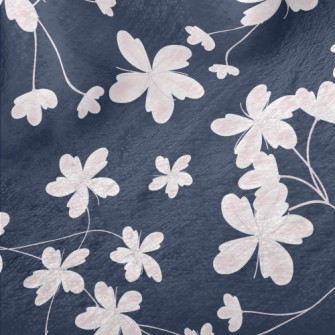 Spring Pink Cherry Blossoms Minky