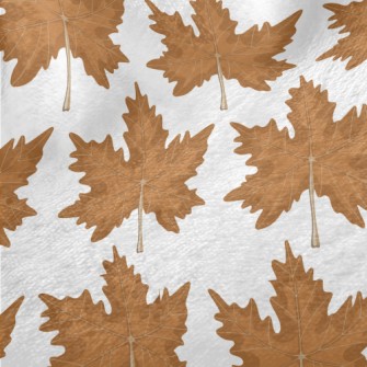 Hand Drawn Autumn Maple Leaves Minky