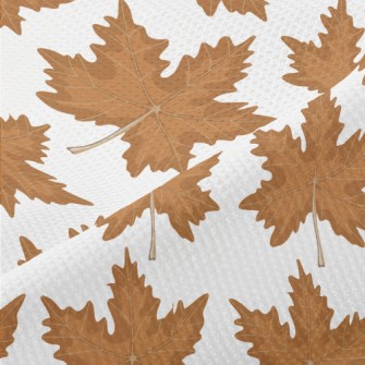 Hand Drawn Autumn Maple Leaves Piqué