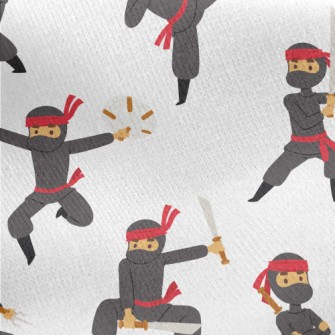 Japanese Ninja Action Jersey Backed Fleece
