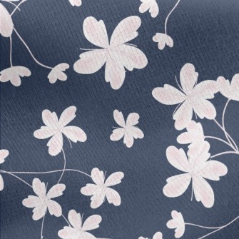 Spring Pink Cherry Blossoms Jersey Backed Fleece