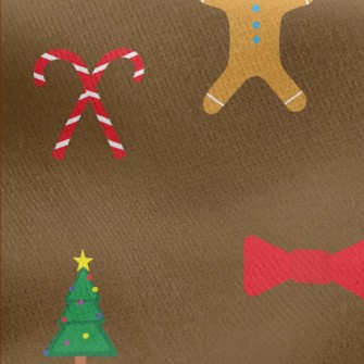 Classic Christmas Elements Jersey Backed Fleece