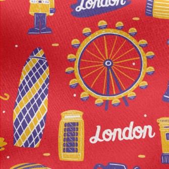 Famous Landmarks In London Jersey Backed Fleece