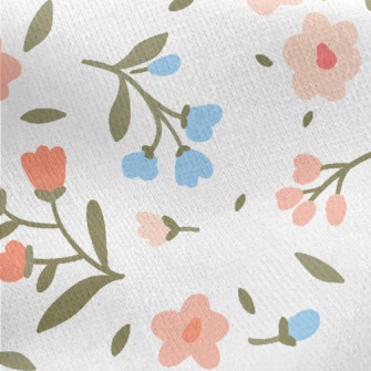 Retro Classic Floral Jersey Backed Fleece