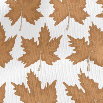 Hand Drawn Autumn Maple Leaves Stretch Jersey