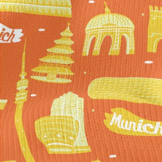 Famous Landmarks Of Munich Stretch Jersey