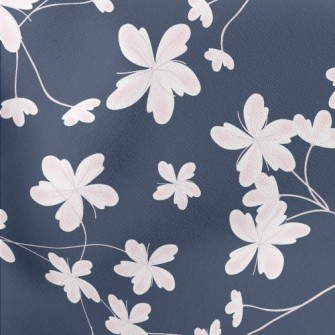 Spring Pink Cherry Blossoms Lightweight Cotton Poplin