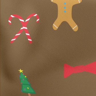 Classic Christmas Elements Lightweight Cotton Poplin