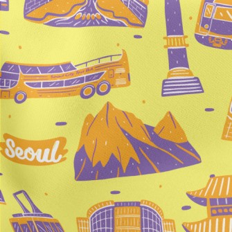Famous Landmarks In South Kore Lightweight Cotton Poplin