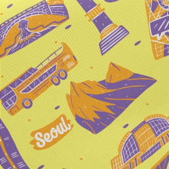 Famous Landmarks In South Kore Midweight Cotton Poplin
