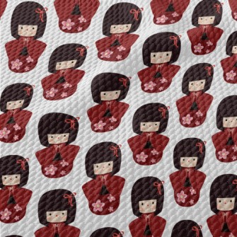 Cute Japanese Girl Birdseye Piqué