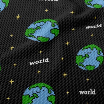 Pixel Wind Earth Birdseye Piqué