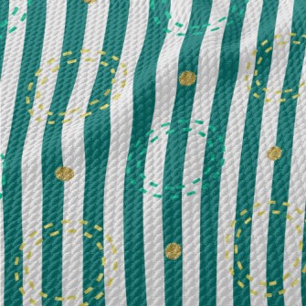 Colored Dotted Circles Birdseye Piqué