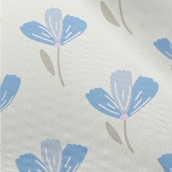 Beautiful Blue Flowers Chiffon