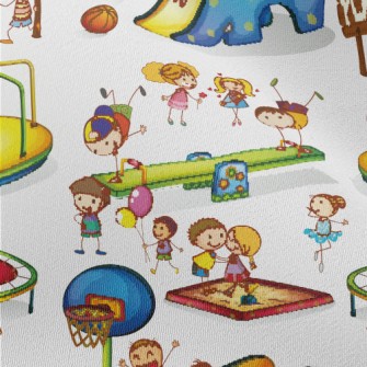 Children Playing In The Park Chiffon