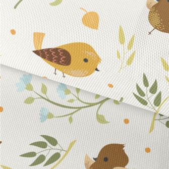 Sparrows And Flowers Waterproof Oxford