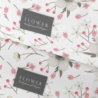 Hand Drawn Japanese Cherry Blo Waterproof Oxford