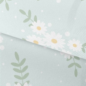 Elegant White Daisy Waterproof Oxford