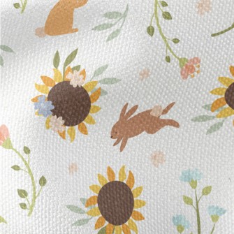 The Hare And The Sunflower Waterproof Canvas