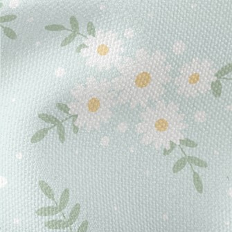 Elegant White Daisy Waterproof Canvas