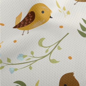 Sparrows And Flowers Athletic Mesh Flat Back