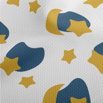Cute Stars And Moon Athletic Mesh Flat Back