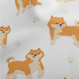 Cute Shiba Inu With Tongue Out Athletic Mesh Flat Back